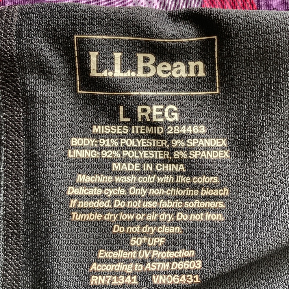 L.L. Bean Red and Purple Geometric Skort - Picture 2 of 6